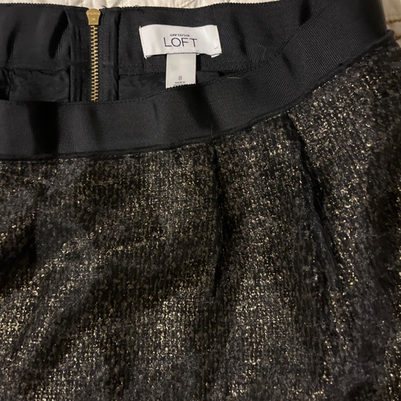 Exposed zipper wool shimmer skirt - Picture 2 of 2